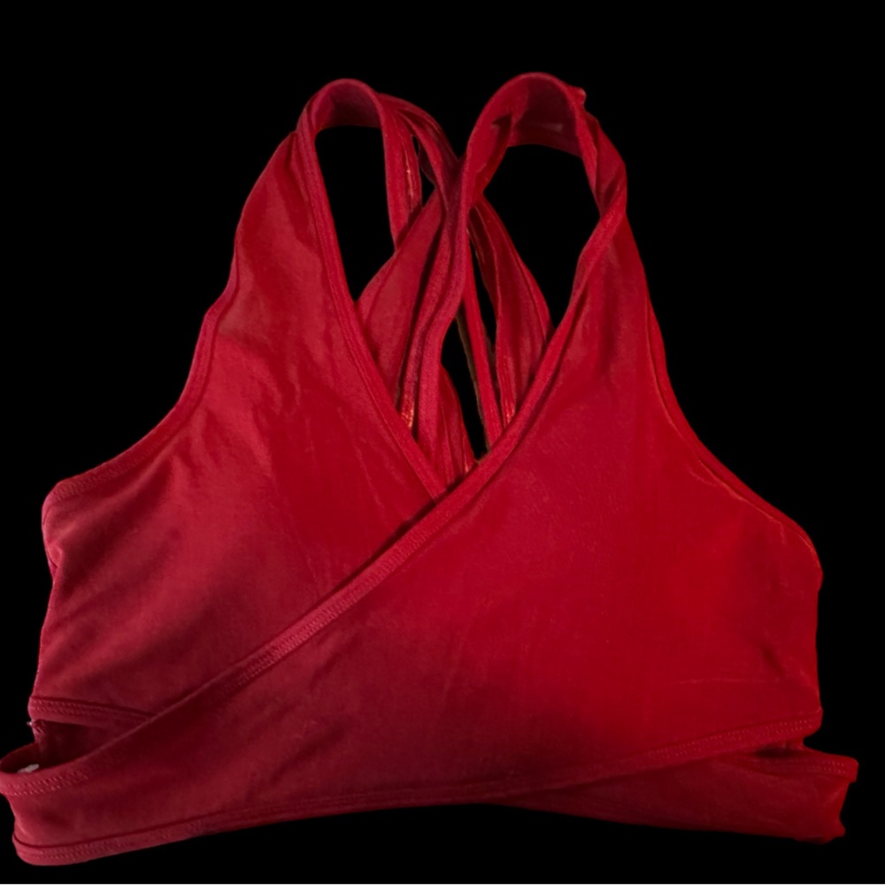 Fabletics size medium red sports bra
